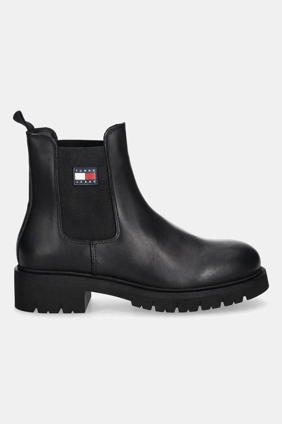 Topánky chelsea Tommy Jeans TJW CHELSEA LEATHER BOOT EN0EN02825 čierna AW25