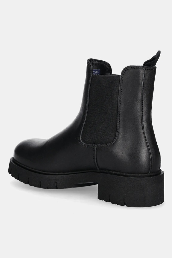 Obuv Topánky chelsea Tommy Jeans TJW CHELSEA LEATHER BOOT EN0EN02825 čierna