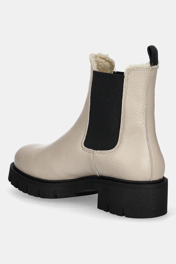 Încălțăminte Tommy Jeans ghete chelsea de piele TJW CHELSEA BOOT WL EN0EN02826 bej
