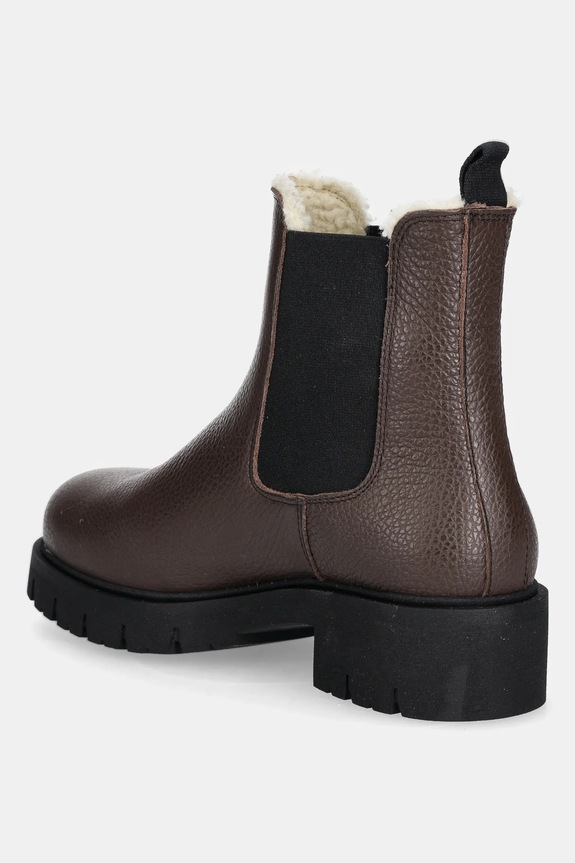 Încălțăminte Tommy Jeans ghete chelsea de piele TJW CHELSEA BOOT WL EN0EN02826 maro