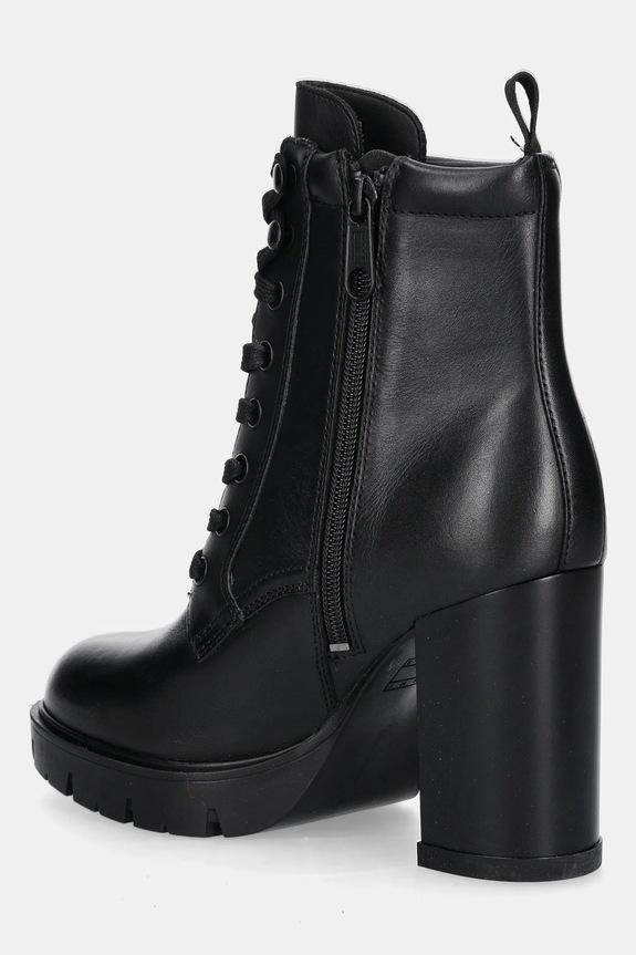 Încălțăminte Tommy Jeans cizme de piele TJW HEEL LACE UP BOOT EN0EN02832 negru