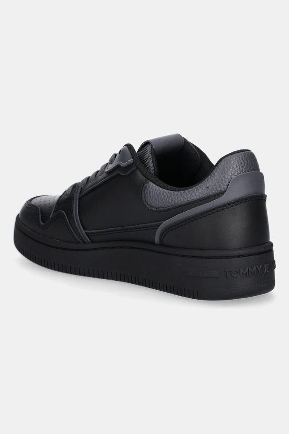 Scarpe Tommy Jeans sneakers in pelle TJW RETRO BASKET SNEAKER EN0EN02839 nero