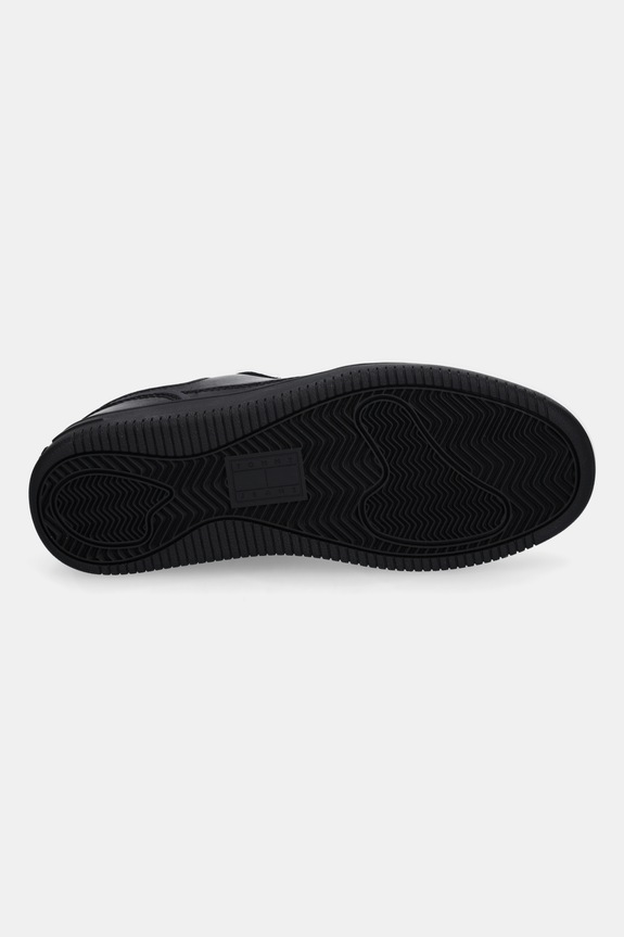 Tommy Jeans sneakers in pelle TJW RETRO BASKET SNEAKER EN0EN02839 nero