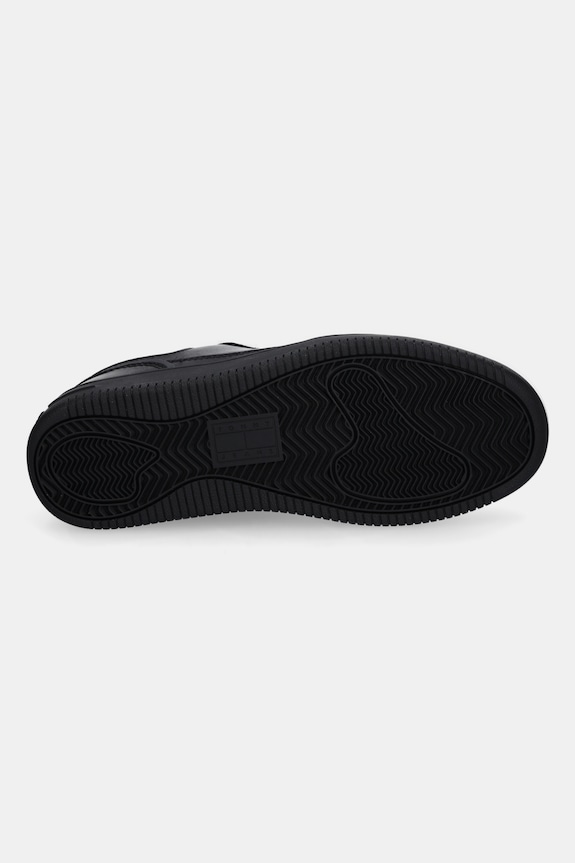 Tommy Jeans sneakers in pelle TJW RETRO BASKET SNEAKER EN0EN02839 nero
