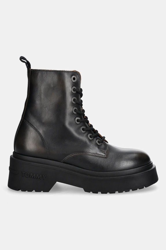 Tommy Jeans workery skórzane TJW CHUNKY RUGGED BOOT EN0EN02847 brązowy AW25