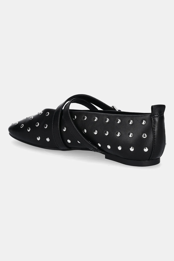 Boty Kožené baleríny Tommy Jeans MARYJANE STUDDED BALLERINA EN0EN02886 černá