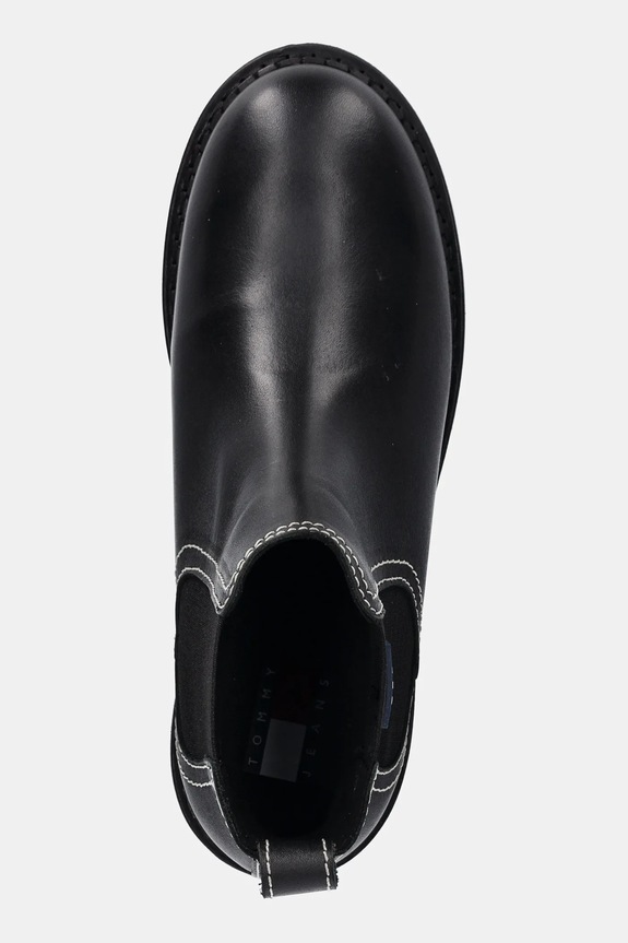 Tommy Jeans ghete chelsea de piele TJW URBAN CHELSEA BOOT negru EN0EN02908