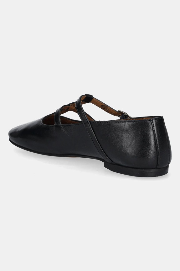 Boty Kožené baleríny Tommy Hilfiger SMOOTH LEATHER T-BAR BALLERINA FW0FW09153 černá