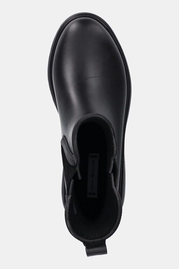 Γαλότσες Tommy Hilfiger FLAG ANKLE RAINBOOT WARM LINING μαύρο FW0FW08974