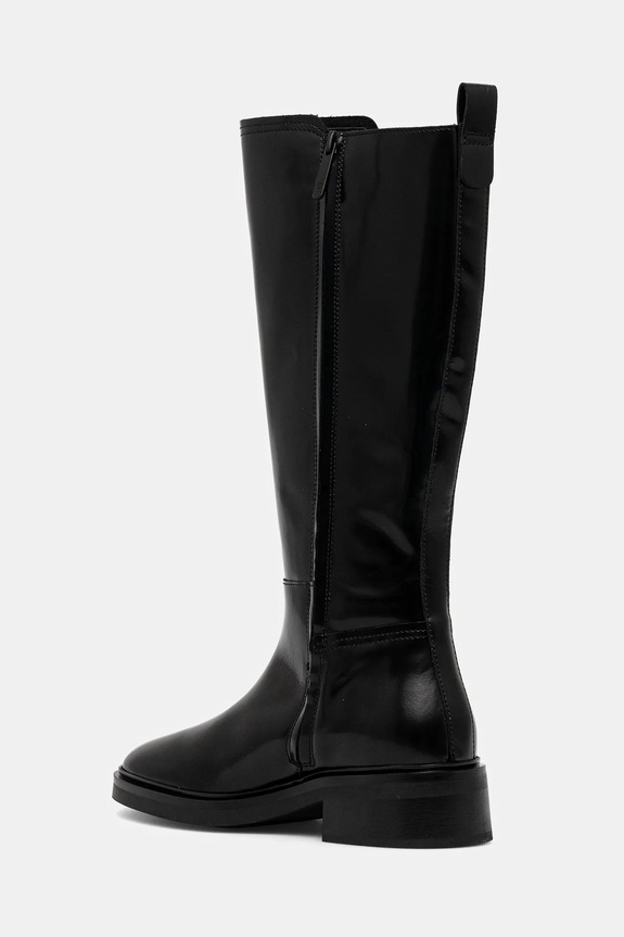 Scarpe Tommy Hilfiger stivali in pelle TH MINIMAL ABRASIVATO LONG BOOT FW0FW08979 nero