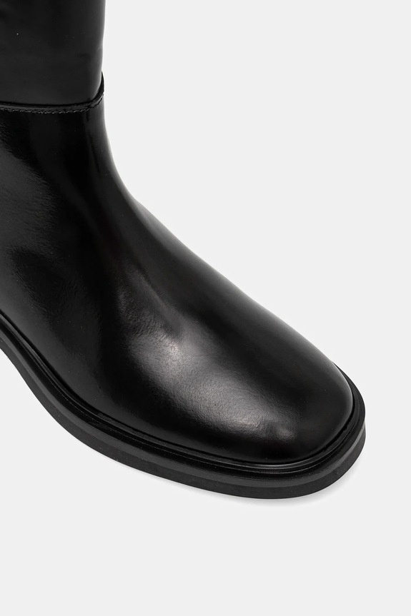 Tommy Hilfiger stivali in pelle TH MINIMAL ABRASIVATO LONG BOOT nero FW0FW08979