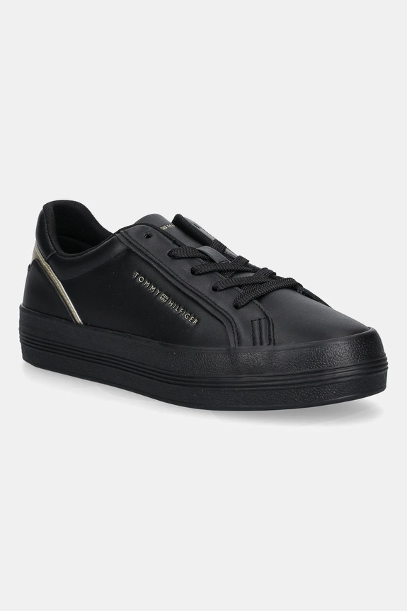 Kožené tenisky Tommy Hilfiger VULC FOXING SNEAKER další černá FW0FW08683