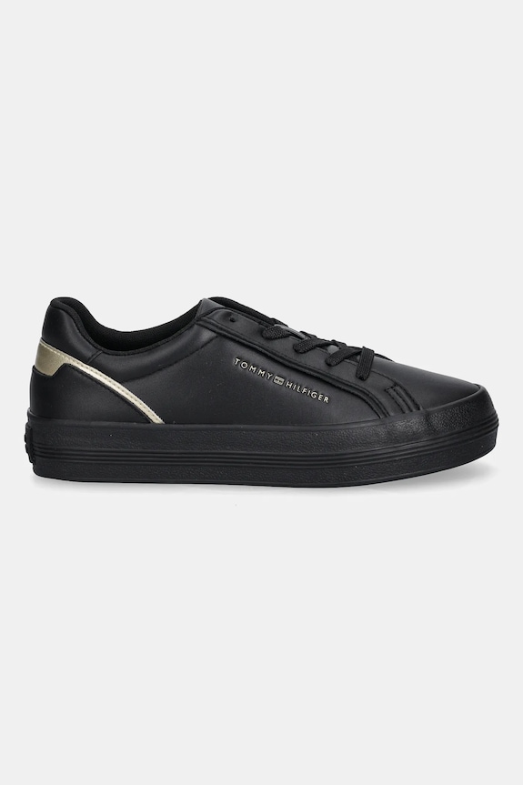 Kožené tenisky Tommy Hilfiger VULC FOXING SNEAKER FW0FW08683 černá AW25
