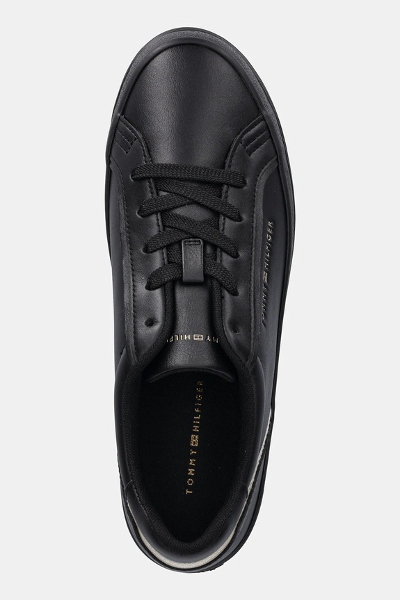 Kožené tenisky Tommy Hilfiger VULC FOXING SNEAKER černá FW0FW08683
