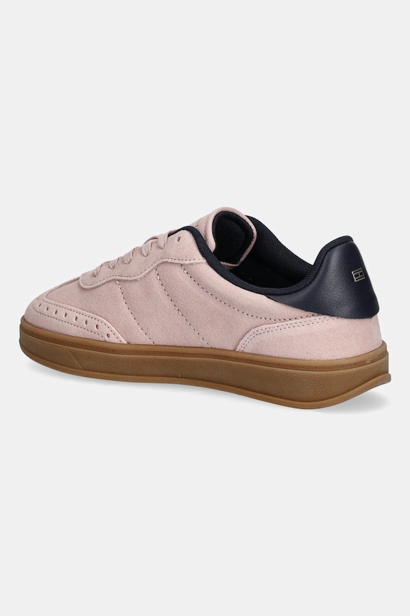 Boty Semišové tenisky Tommy Hilfiger TH HERITAGE SNEAKER FW0FW08822 růžová