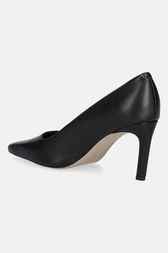 Παπούτσια Δερμάτινες γόβες Tommy Hilfiger TH LOGO LEATHER PUMP SLANTED HL FW0FW08993 μαύρο