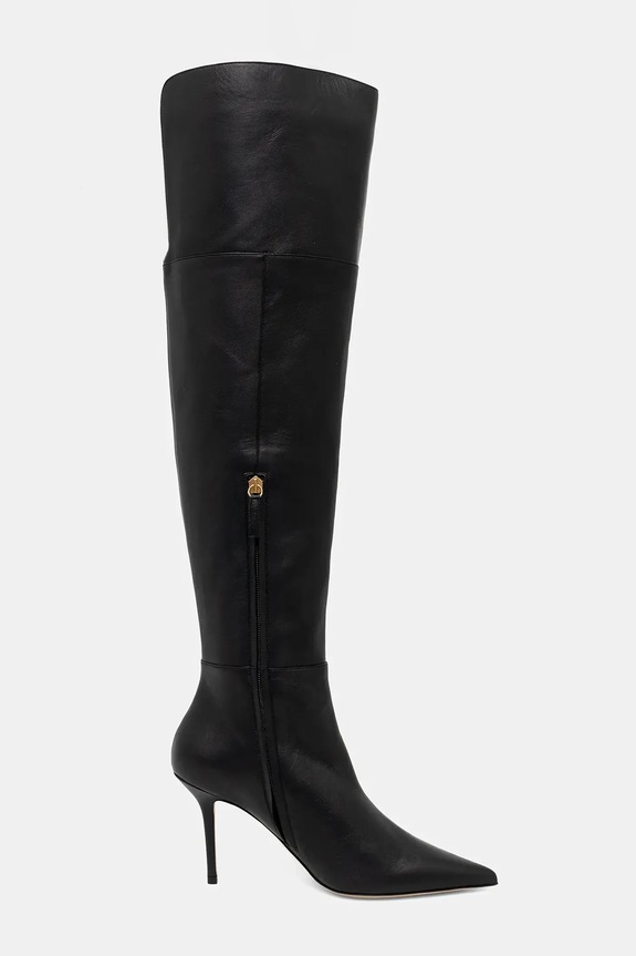 Kožené kozačky Elisabetta Franchi SA04L56E2.110 černá AW25