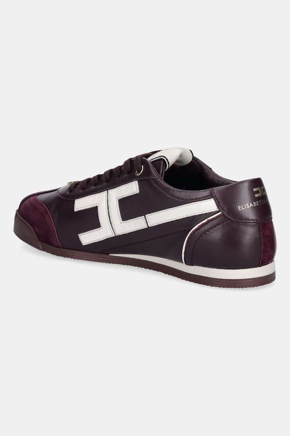 Încălțăminte Elisabetta Franchi sneakers din piele SA82G56E2.EH8 burgundia