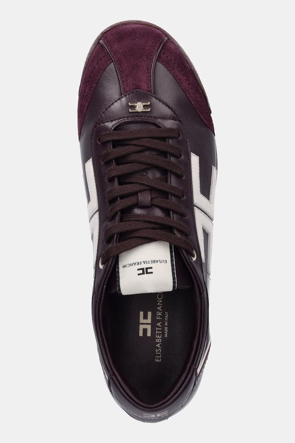 Elisabetta Franchi sneakers din piele burgundia SA82G56E2.EH8