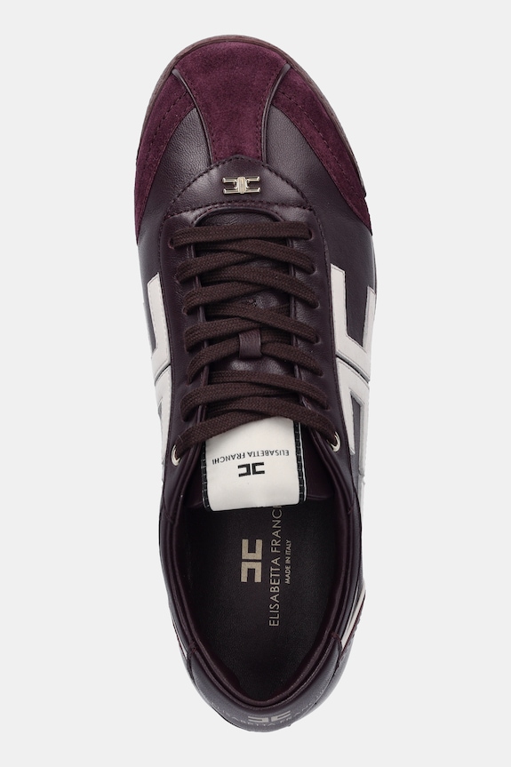 Elisabetta Franchi sneakers din piele burgundia SA82G56E2.EH8