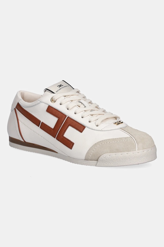 Elisabetta Franchi sneakers din piele piele întoarsă bej SA82G56E2.EL3