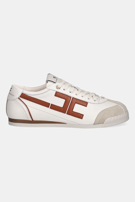 Elisabetta Franchi sneakers din piele SA82G56E2.EL3 bej AW25