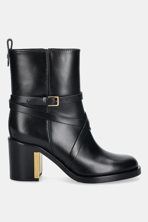 Elisabetta Franchi botki skórzane SA85B56E2.110 czarny AW25