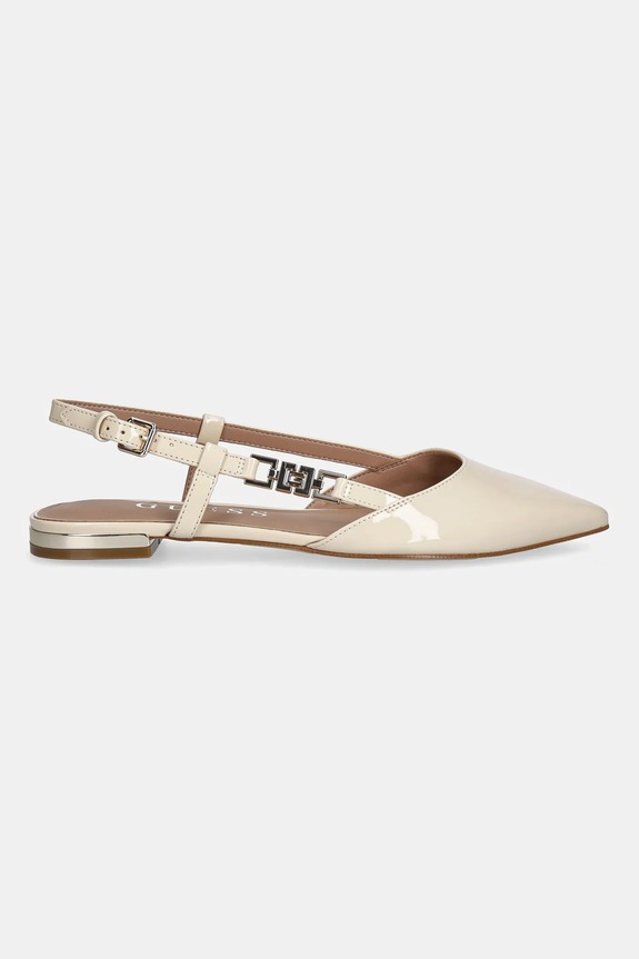Guess baleriny FRANIE2 FLTFR2.PAF05.IVORY beżowy AW25