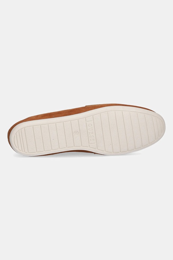 Semišové mokasíny Guess BAYLON FLTBAY.SUE14.NUDE hnědá