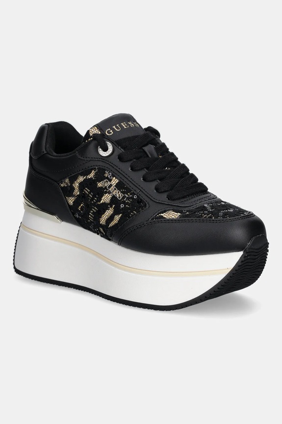 Superge Guess CAMRIO8 Imitacija zrnatega usnja črna FLTCM8.ELE12.BLACK