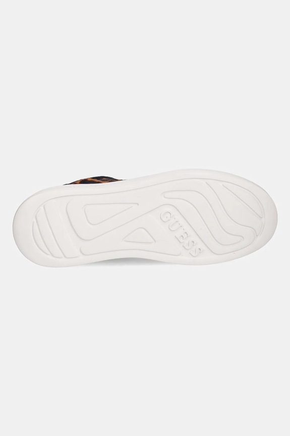 Δερμάτινα sneakers Guess ELBINA8 FLTEL8.LEA12.TAN καφέ