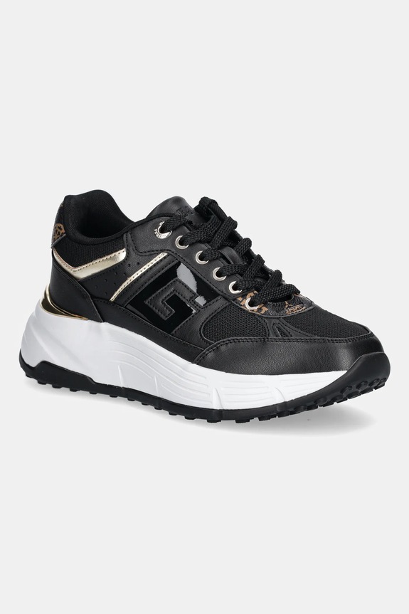 Sneakers Guess FONZI απομίμηση λείου δέρματος μαύρο FLTFON.FAB12.BLACK