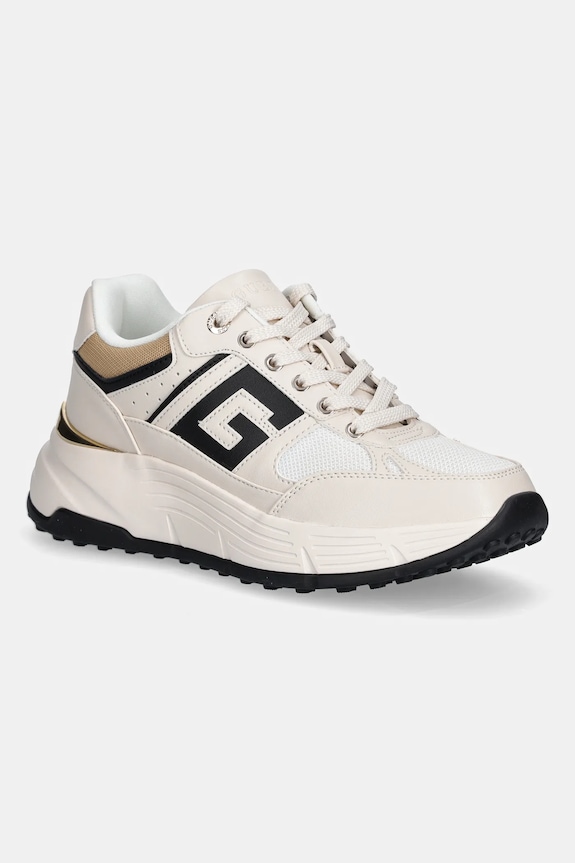 Guess sneakersy FONZI imitacja skóry licowej beżowy FLTFON.FAB12.CREAM