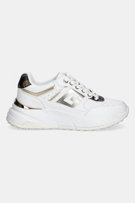 Sneakers Guess FONZI FLTFON.FAB12.WHIBR λευκό AW25