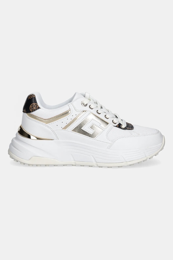 Sneakers Guess FONZI FLTFON.FAB12.WHIBR λευκό AW25