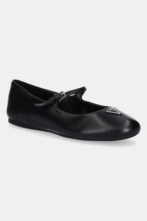Kožené baleríny Guess KALIDA černá FLTKLD.LEA02.BLACK