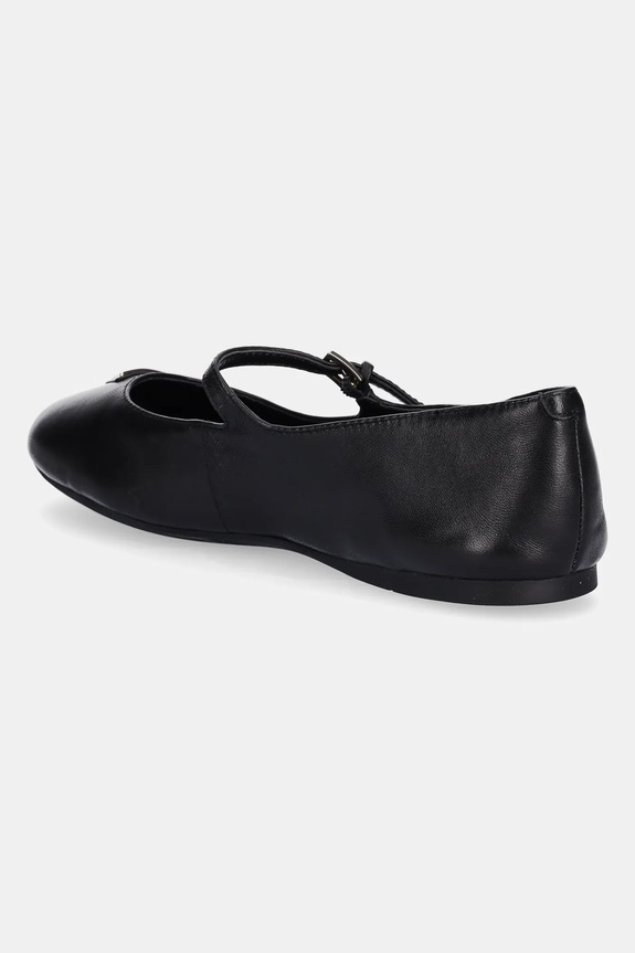 Boty Kožené baleríny Guess KALIDA FLTKLD.LEA02.BLACK černá