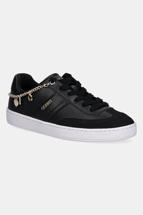 Tenisky Guess NAOKO imitace semiše černá FLTNAO.LEA12.BLACK
