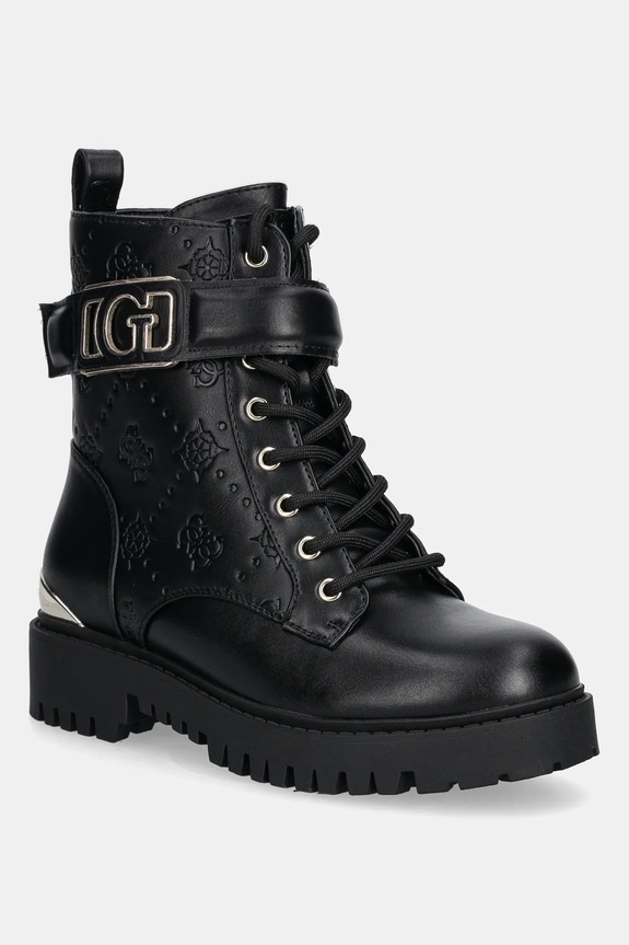 Nízké kozačky Guess ORANDA2 bez podpatku černá FLTORA.FAL10.BLACK