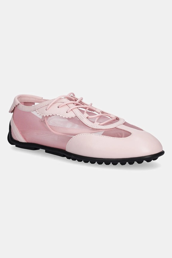 Stine Goya sneakers 2400 Ballet Sneaker pelle fiore rosa F038.2400.LIGHTPINK