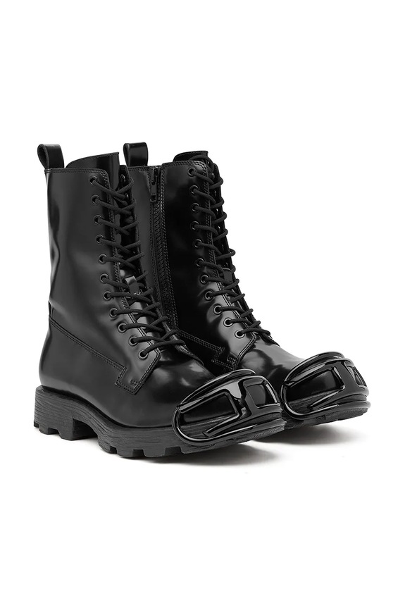 Diesel botki skórzane D-Hammer Bt D Y03228.P4471.T8013 czarny AA00
