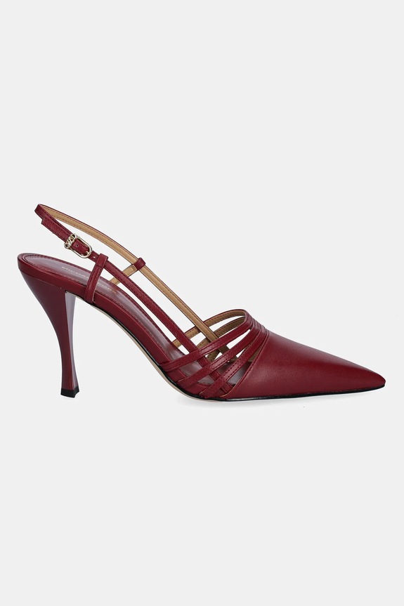 Kožené lodičky MICHAEL Michael Kors Haisley 40T5HSHP1L.691 burgundské AW25