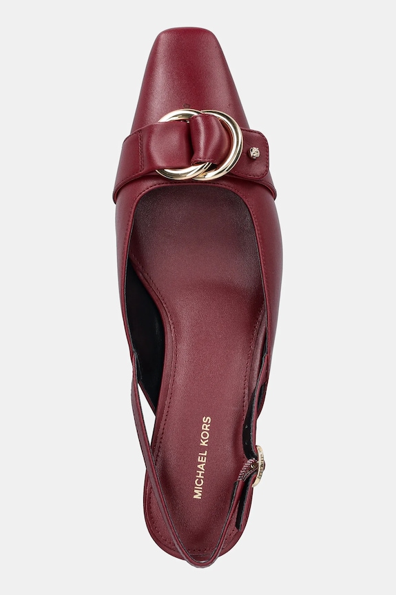Kožené lodičky MICHAEL Michael Kors Jaden burgundské 40T5JDMS1L.691