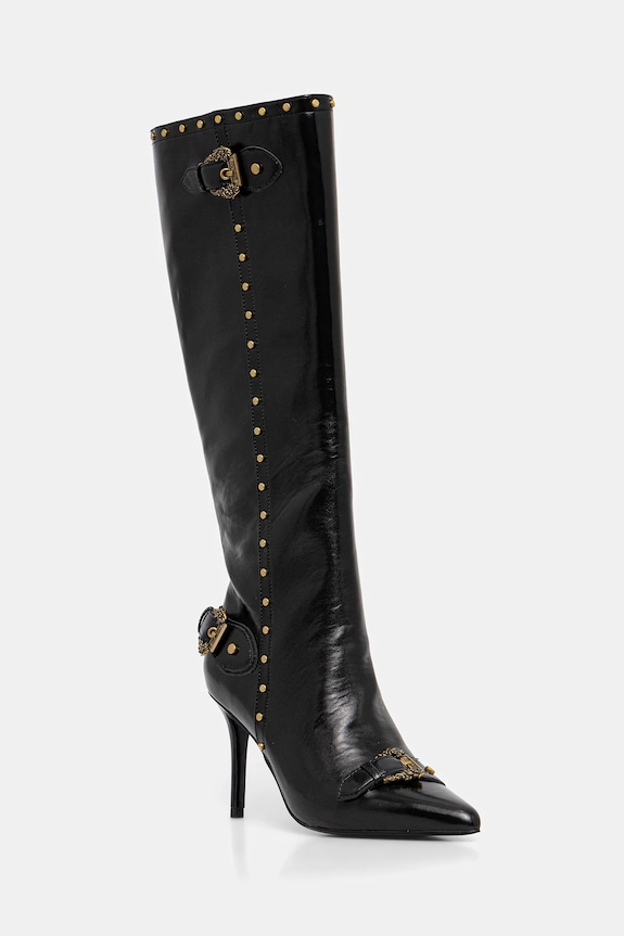 Μπότες Versace Jeans Couture απομίμηση λείου δέρματος μαύρο 79VA3S58.ZSC35.899