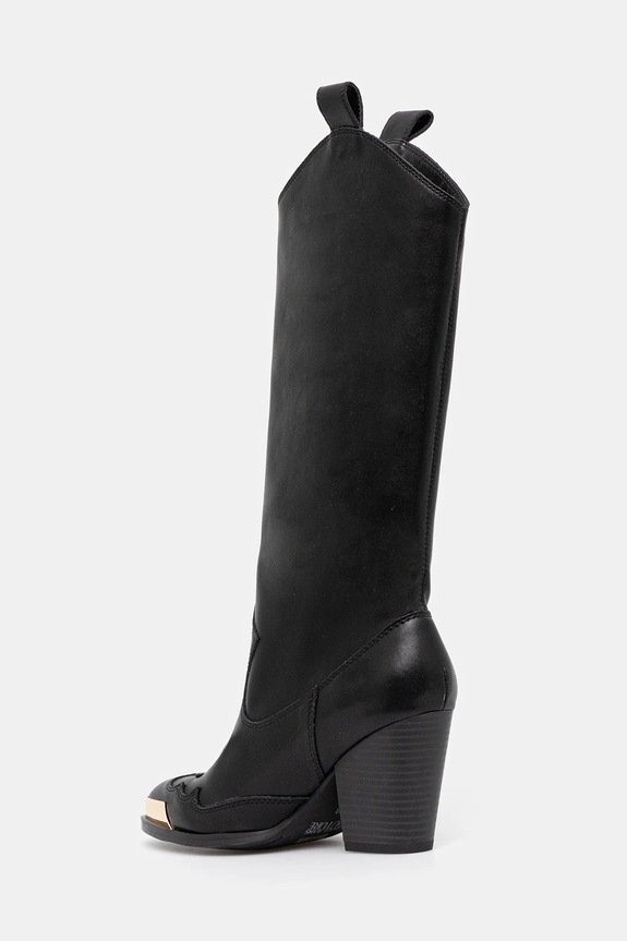 Încălțăminte Versace Jeans Couture ghete de piele 79VA3S12.ZPB68.899 negru
