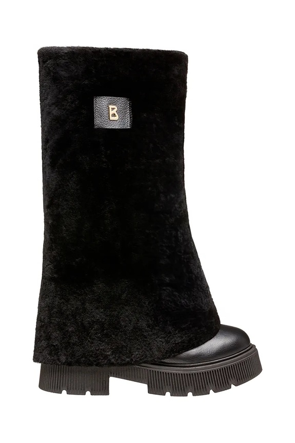 Bogner bőr csizma TURIN 8 A lapos fekete 22542842