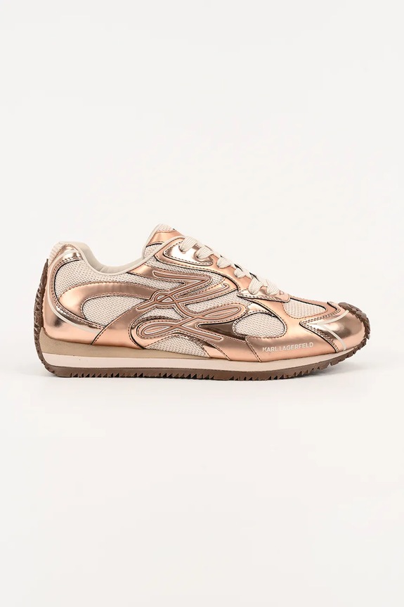 Karl Lagerfeld sneakersy VELOCETTE tekstylny złoty KL63925.4RG