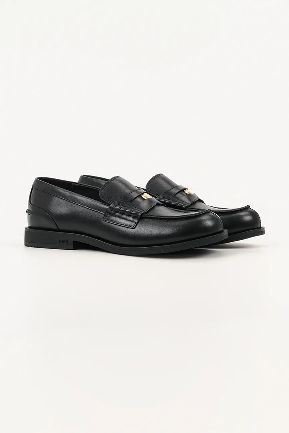 Karl Lagerfeld bőr mokaszin MIA KL42125.000 fekete AW25