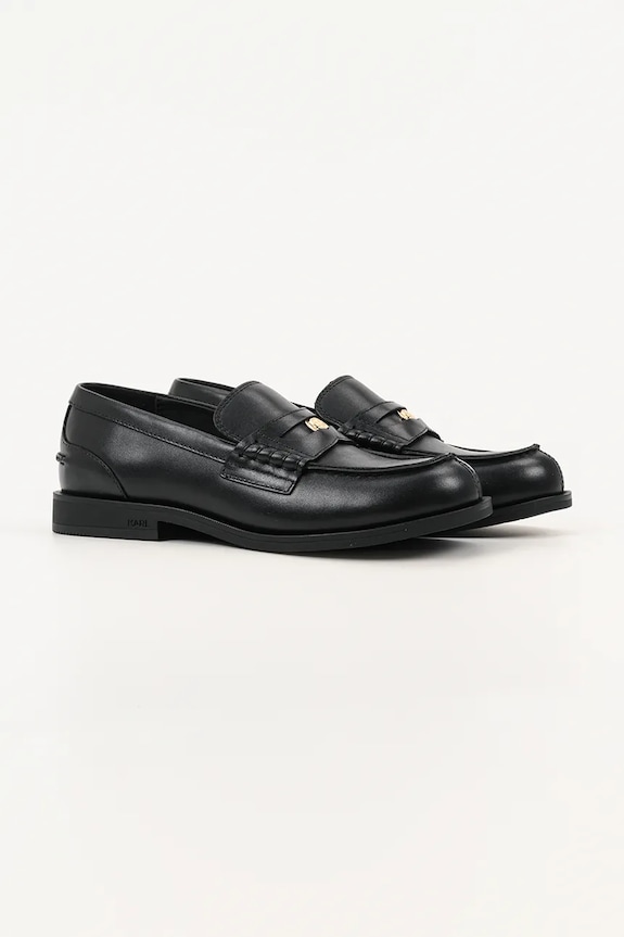 Karl Lagerfeld bőr mokaszin MIA KL42125.000 fekete AW25