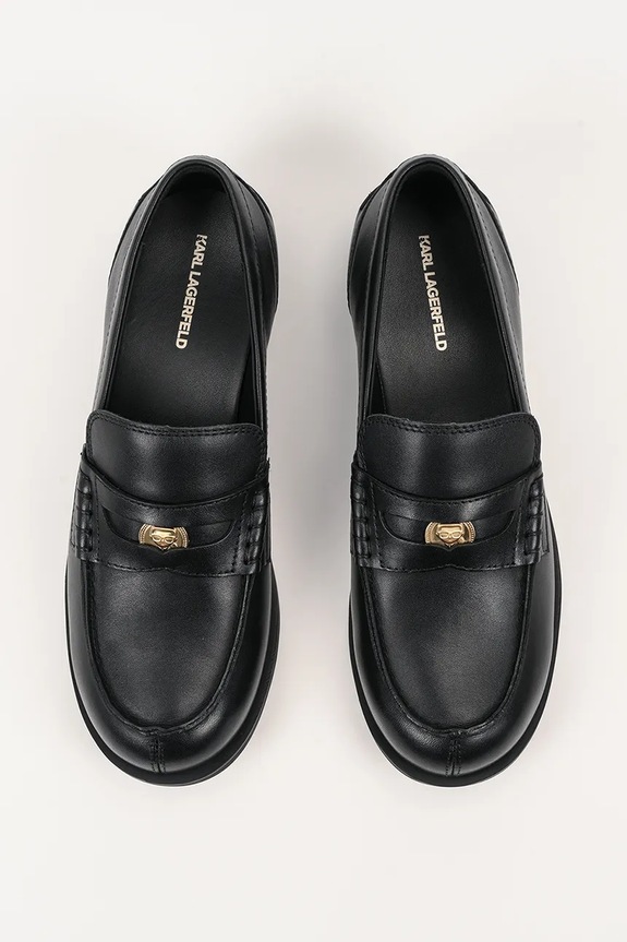 Karl Lagerfeld bőr mokaszin MIA fekete KL42125.000